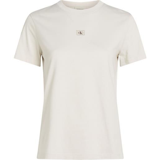 CALVIN KLEIN t shirt woven label regular donna