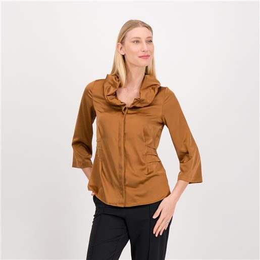 Caterina Lancini camicia a manica lunga con collo arricciato