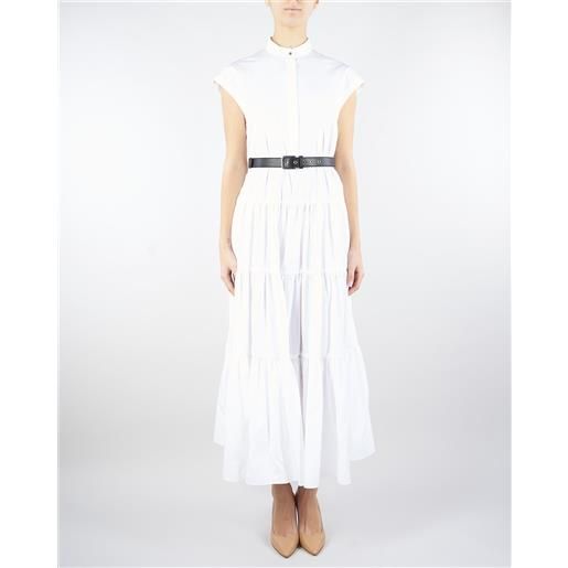 MAX MARA STUDIO abito chemisier in cotone con balze