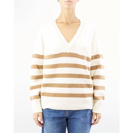 ERMANNO BY ERMANNO SCERVINO maglia jacquard a righe ermanno by ermanno scervino