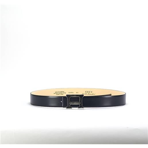 DANIELE ALESSANDRINI cintura in pelle con fibbia logo daniele alessandrini