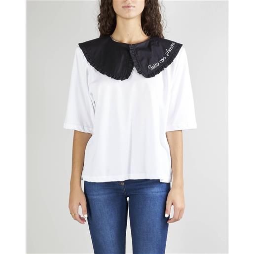 GIULIA N t-shirt con colletto e ricamo giulia n