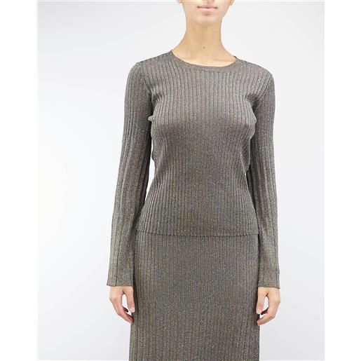 TWIN SET maglia a costine in lurex twinset