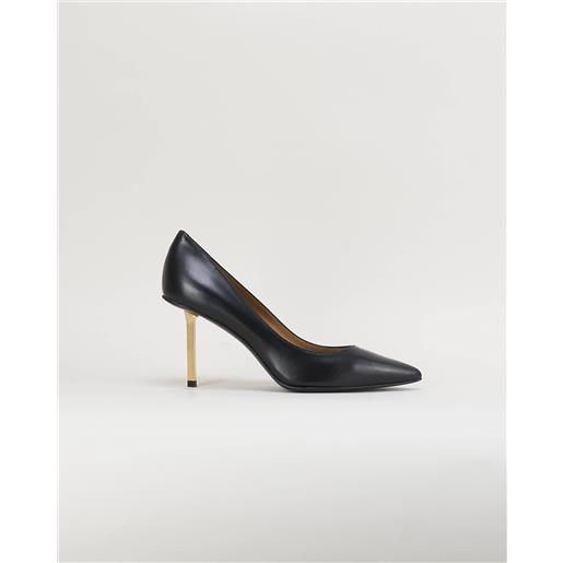 WO MILANO decollette in pelle con tacco gold wo milano