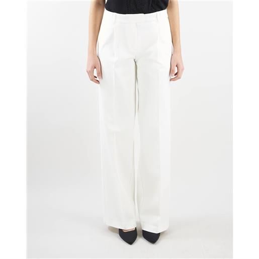 TWIN SET pantaloni wide leg con fibbia oval t twinset