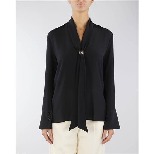 SIMONA CORSELLINI blusa in pura seta con collo foulard simona corsellini