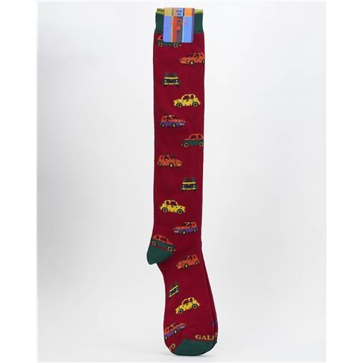 GALLO calze lunghe rosso fantasia macchinine gallo