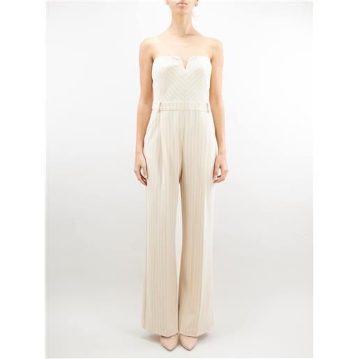 IMPERIAL tuta décolleté fantasia gessata con pinces imperial