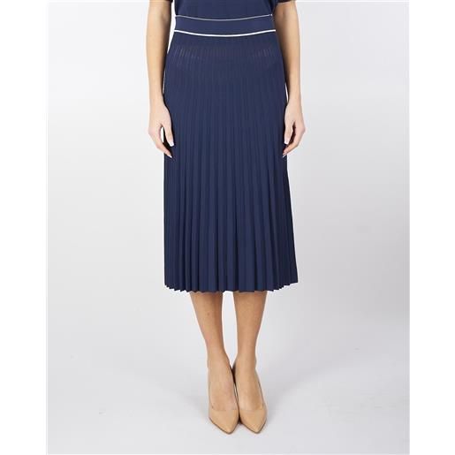 ERMANNO BY ERMANNO SCERVINO gonna plissè in maglia con profili