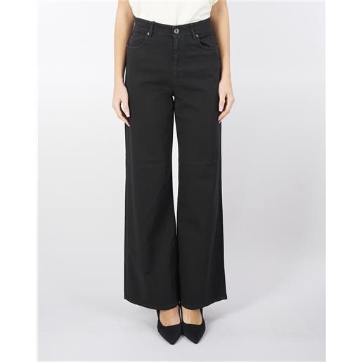 MAX MARA WEEKEND pantalone wide leg in drill di cotone