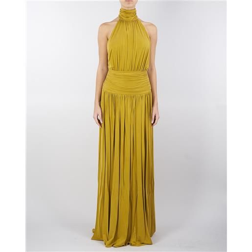 ELISABETTA FRANCHI abito red carpet in jersey con scollo sulla schiena