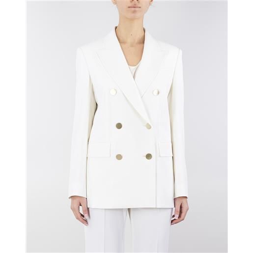 MAX MARA STUDIO blazer in crêpe satin di lana