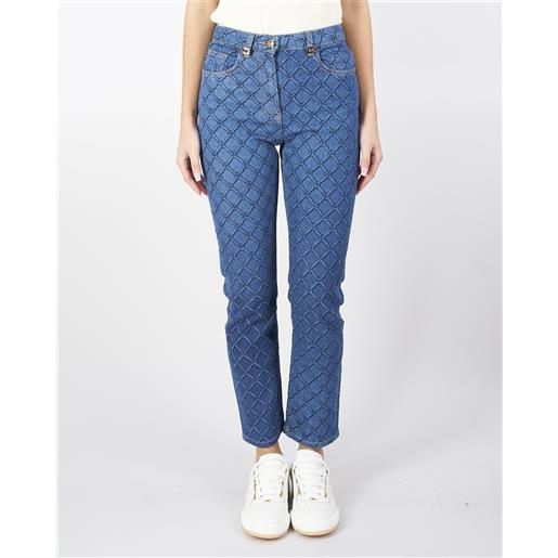 ELISABETTA FRANCHI jeans con losanghe all-over