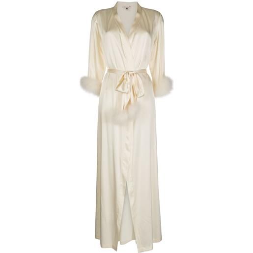 Gilda & Pearl vestaglia con applicazione - bianco