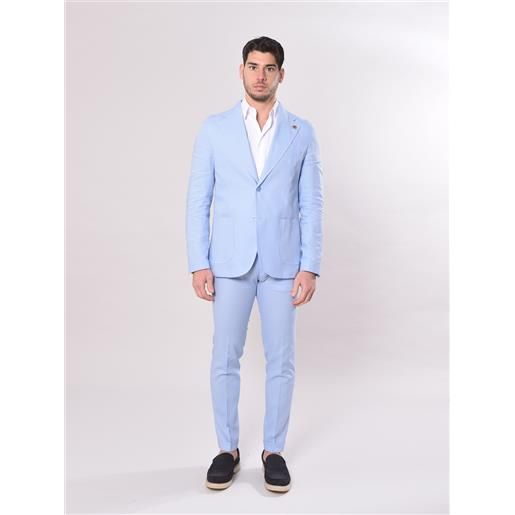 GABARDINE abito antille cielo