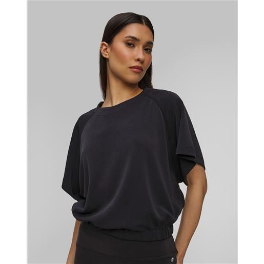 Deha felpa nera a maniche corte da donna Deha