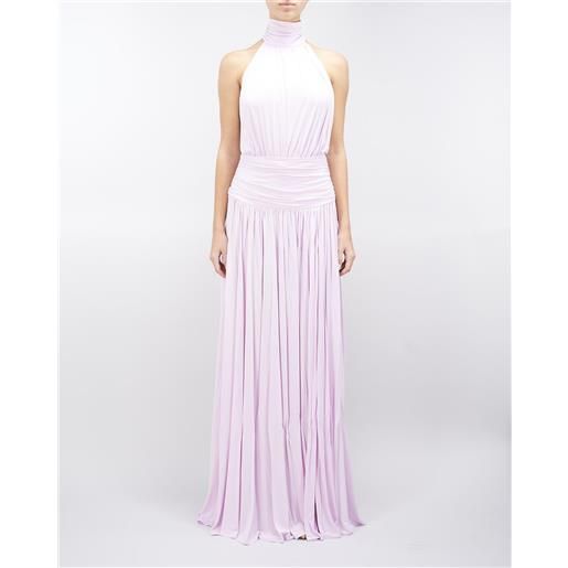 ELISABETTA FRANCHI abito red carpet in jersey con scollo sulla schiena