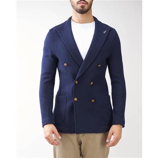PAOLONI giacca in maglia doppiopetto con bottoni gold paoloni