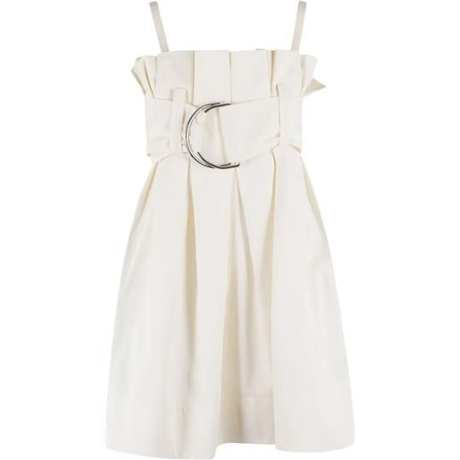 JW Anderson abito midi plissettato con cintura - toni neutri