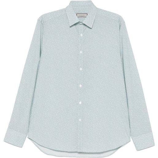 Canali camicia con stampa - blu