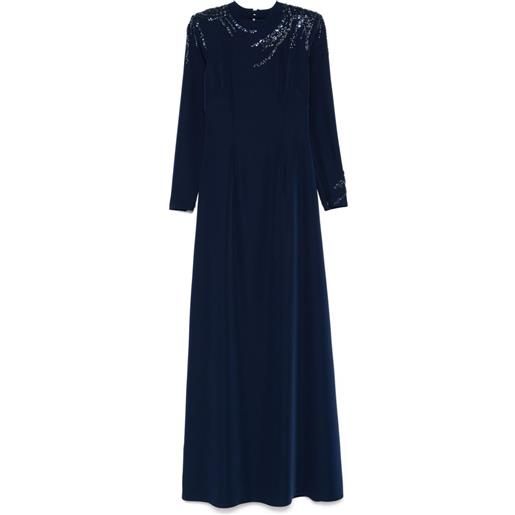 CRISTALLINI abito nemesis lungo - blu