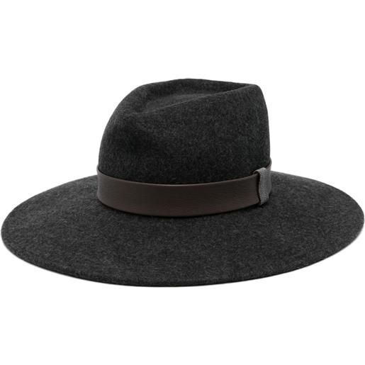 Peserico fedora in feltro di lana - grigio