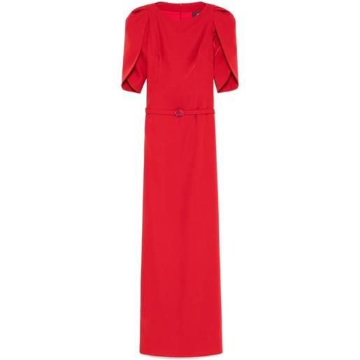 CRISTALLINI abito lungo blanca - rosso