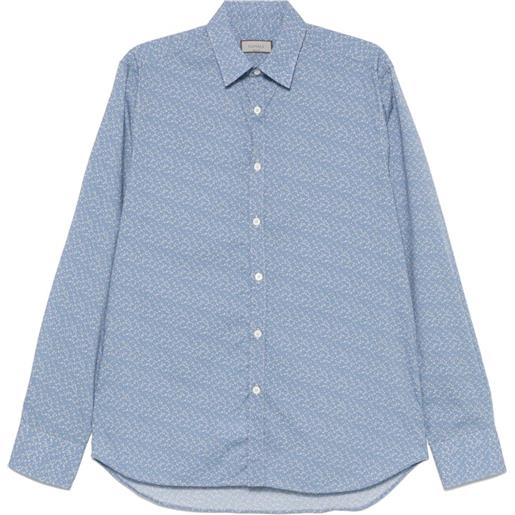 Canali camicia con stampa - blu
