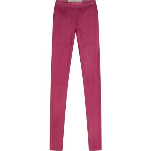 Rick Owens leggings in pelle - rosa