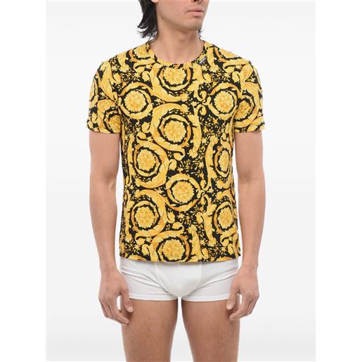 Versace t-shirt con stampa barocca - nero
