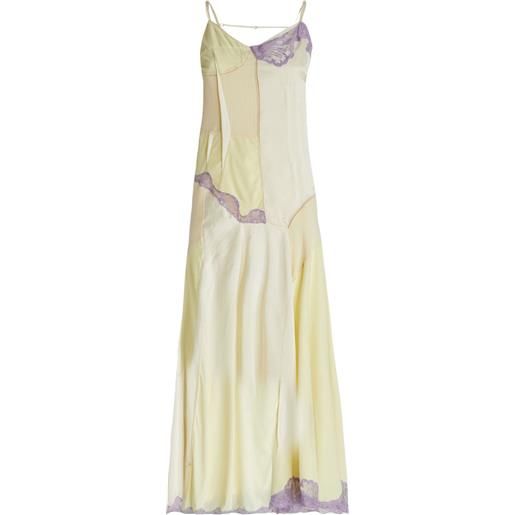 Sportmax abito con ricamo - giallo