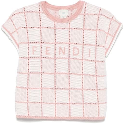 Fendi Kids t-shirt con logo - rosa
