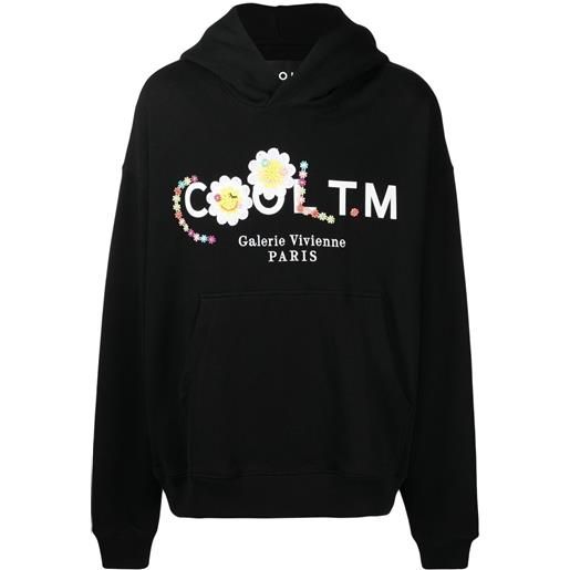 COOL T.M felpa oversize con ricamo - nero