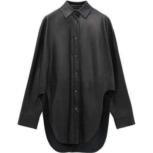 LOEWE camicia in pelle - nero