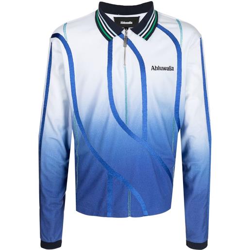 Ahluwalia polo a maniche lunghe expression - blu