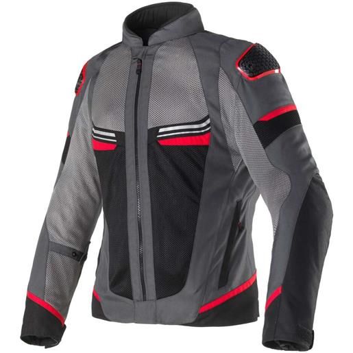 Clover giacca moto traforata Clover airjet 6 grigio rosso nero