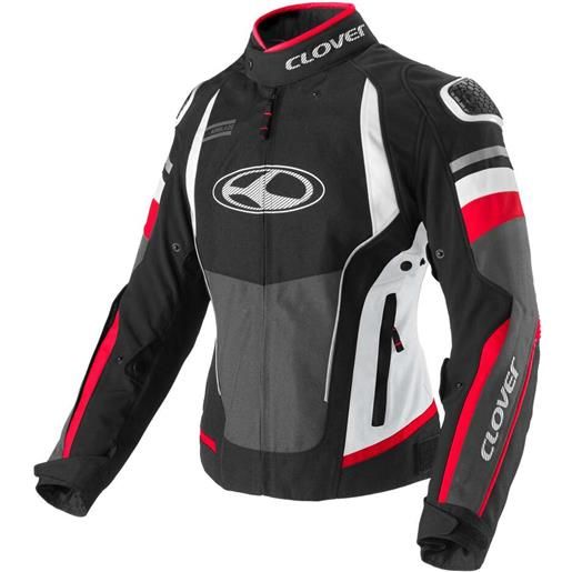 Clover giacca moto donna Clover airblade 5 lady bianco rosso nero