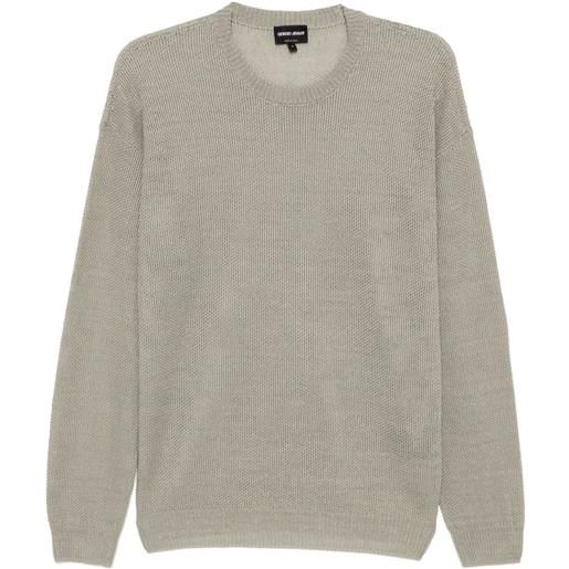 Giorgio Armani t-shirt in maglia - toni neutri