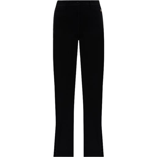 TWINSET pantaloni neri twinset actitude con spacchi e logo