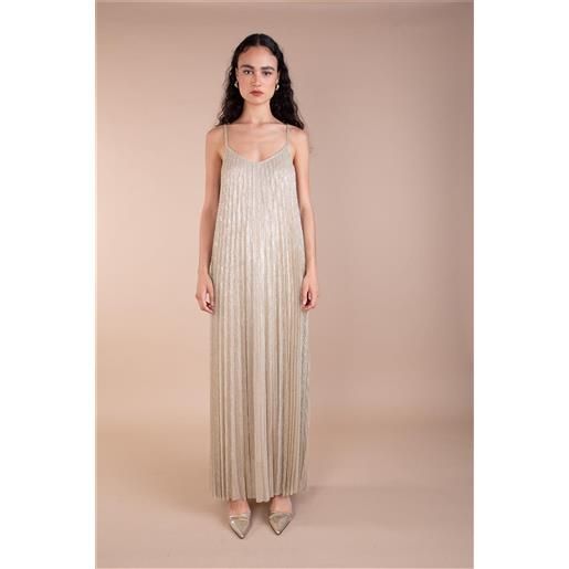 KAOS abito lungo donna champagne