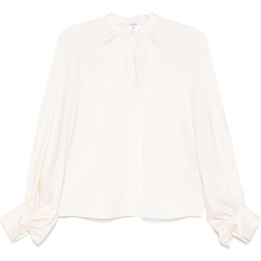 Filippa K blusa con colletto a cinturino - toni neutri