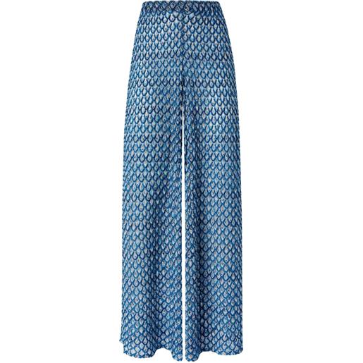 Missoni pantaloni in maglia - blu