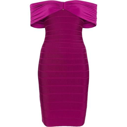 Hervé Léger abito corto celine - viola