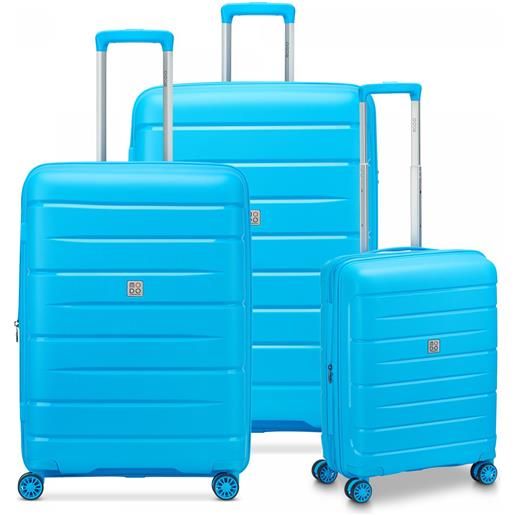 Modo By Roncato starlight 3.0 set valigie (grande, medio, cabina) - azzurro