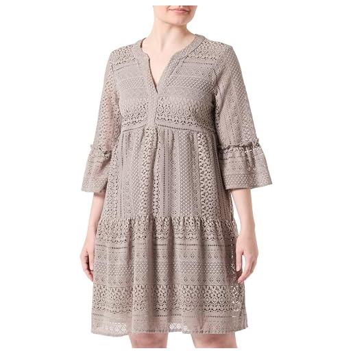 VERO MODA vmhoney lace 3/4 v-neck tunic wvn abito midi, moon rock, m donna