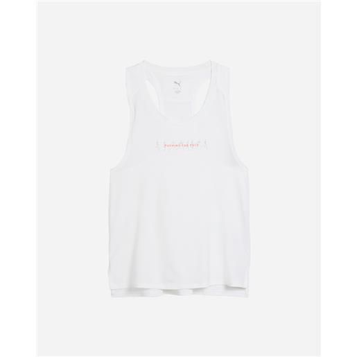 Puma graphic mesh w - canotta running - donna - bianco