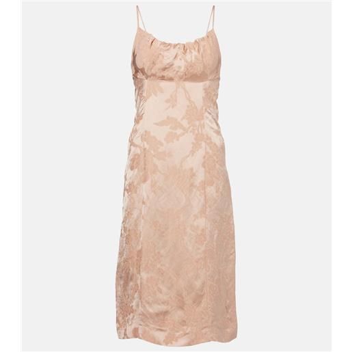 Dries Van Noten abito lungo dirios in jacquard floreale