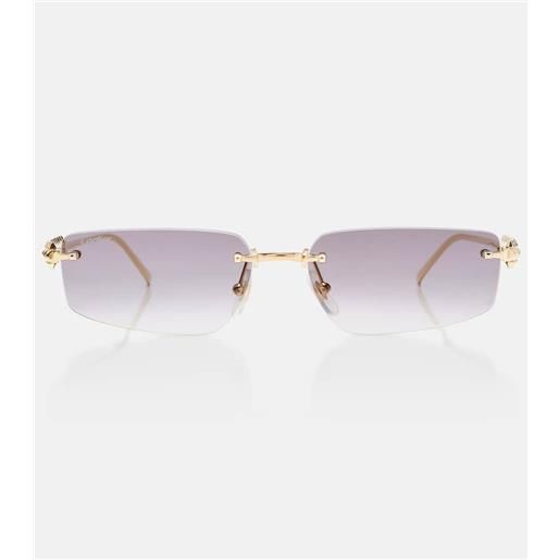 Cartier Eyewear Collection occhiali da sole rettangolari clash de cartier