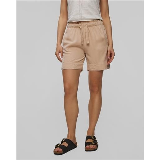 Deha shorts beige da donna Deha in twill tencel lyocell