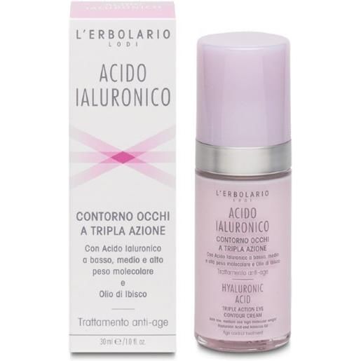 L'erbolario acido ialuronico trattamento contorno occhi tripla azione 30ml